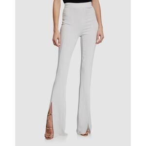 $994 Cushnie Women's White High-Rise Stretch Flare-Leg Trousers Pants Size 2